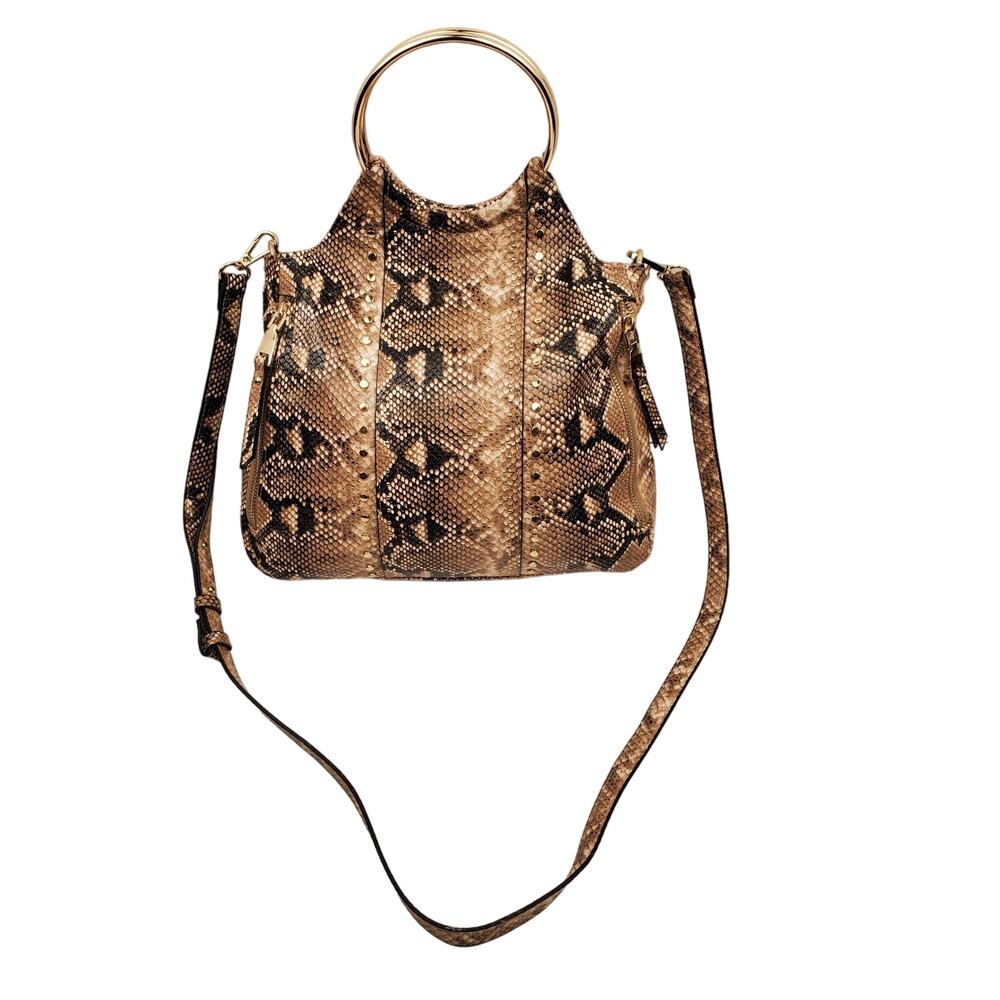 INC International Concepts Charlii Huw Bangle Snakeskin Clutch Crossbody Handbag